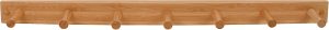 Wall Mount 7-Peg Wood Rack (Bamboo) - Organizer for Bathroom, Kitchen, Laundry Room, Office, Garage, Classroom, & More / Hang Entryway Coats, Purses, Scarves, & Hats